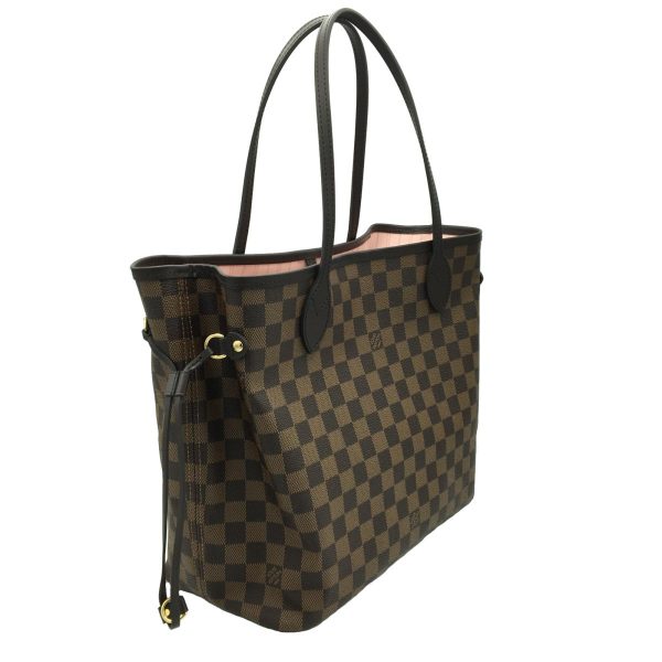 2176500059003 03 Louis Vuitton Neverfull MM Damier Tote Bag Rose Ballerine Gold