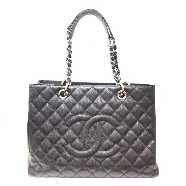 2177000004654 00 Chanel GST Shoulder Tote Bag Caviar Skin Black