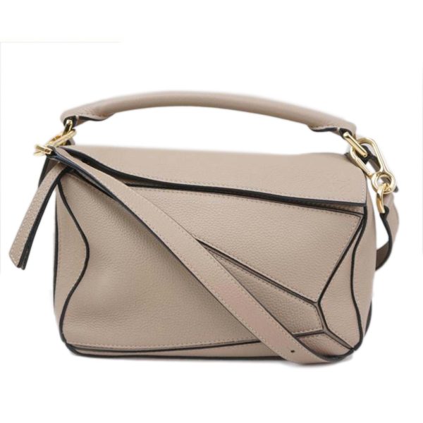 21814 1 Loewe Puzzle Shoulder Bag Beige