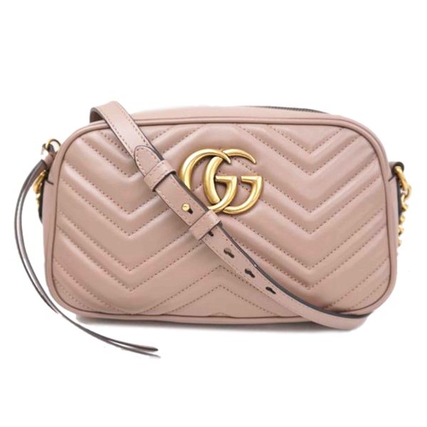 21890 1 Gucci GG Marmont Shoulder Bag Brown