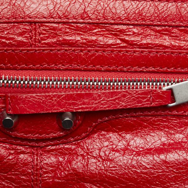 219 28782 5 Balenciaga Classic Clip M Clutch Flat Leather Pouch Red