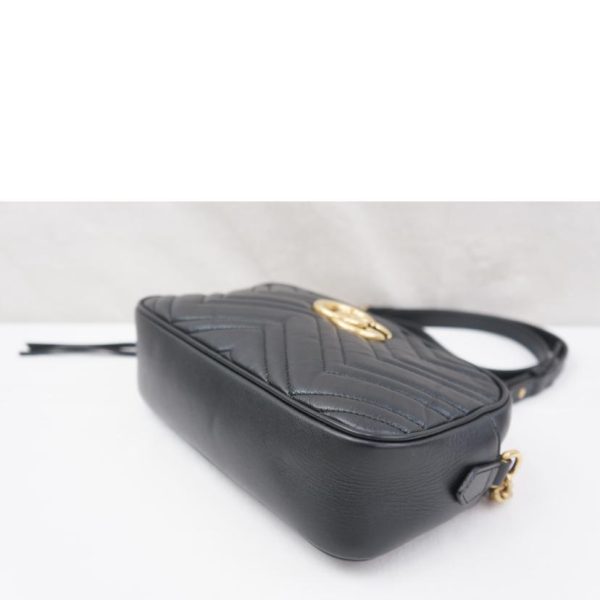 21968 4 Gucci GG Marmont Shoulder Black