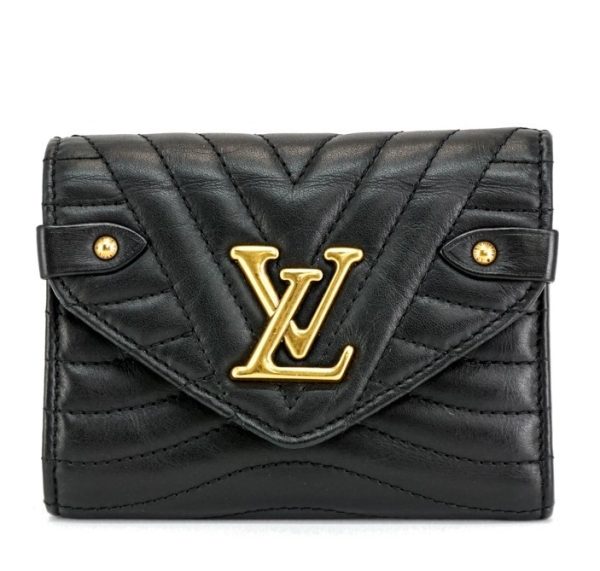 22 1076 01 Louis Vuitton Wave Compact Zip Wallet Noir Black