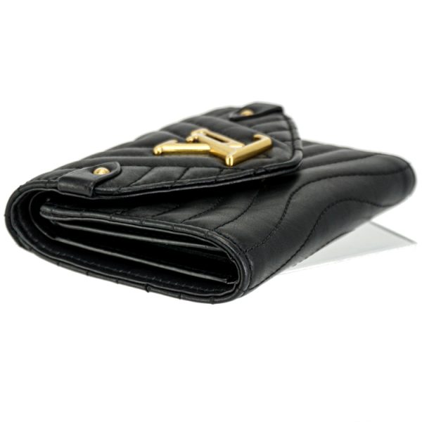 22 1076 03 Louis Vuitton Wave Compact Zip Wallet Noir Black