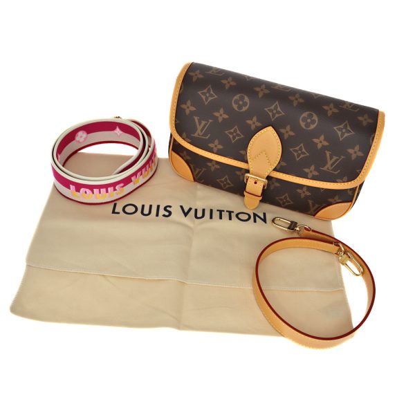 22 5834 19 Louis Vuitton Diane NM PM 2way Shoulder Bag Brown