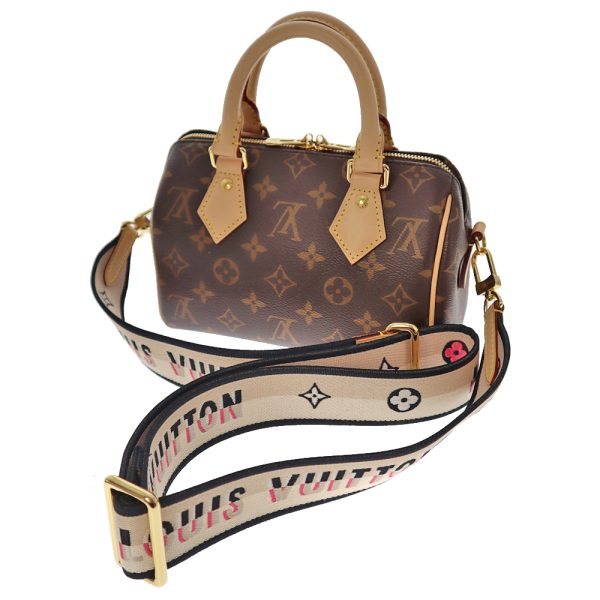 22 8023 2 Louis Vuitton Speedy Bandouliere 20 Brown Black