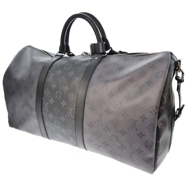 22 8219 2 Louis Vuitton Keepall Bandouliere 50 Black Gray