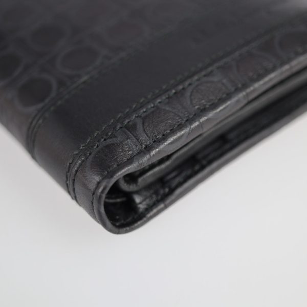 2201073001007 6 Salvatore Ferragamo Gancini Embossed Leather Bifold Wallet Black