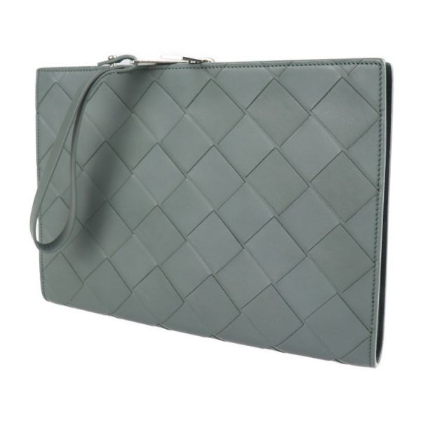 2202023002004 2 Bottega Veneta Maxi Intrecciato Leather Document Case Slate Gray