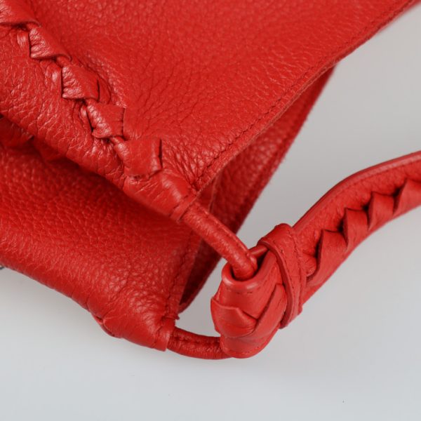 2202093001008 8 Bottega Veneta Cervo Intrecciato Leather Shoulder Bag Red