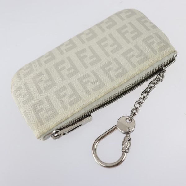 2202123001016 8 Fendi Zucchino Coin Case PVC White