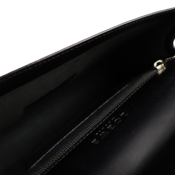 2203023007024 8 Loewe Diplomatico Calf Leather Clutch Bag Black