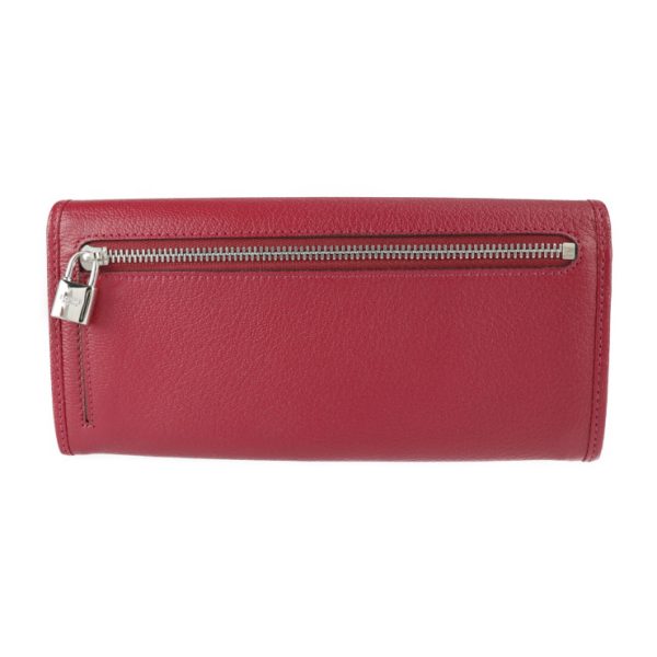 2203103007020 3 Loewe Rojo Lip Leather Bifold Wallet Red