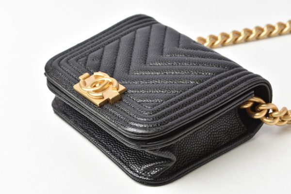 220314 805 5 ch 5 Chanel Coin Case Chain Pouch Belt Bag Black