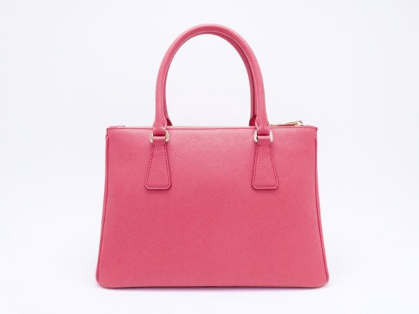 22037200494ita 03 Prada Magenta Galleria Saffiano Leather Medium 2 Way Bag Pink