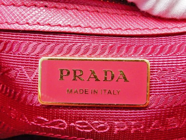 22037200494ita 04 Prada Magenta Galleria Saffiano Leather Medium 2 Way Bag Pink