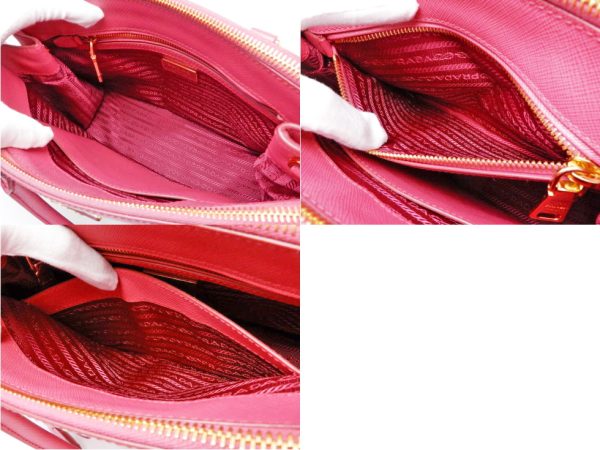 22037200494ita 15 Prada Magenta Galleria Saffiano Leather Medium 2 Way Bag Pink