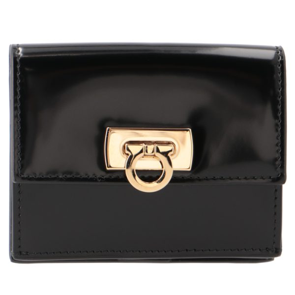 2204340001 1 Ferragamo Wallet Bifold Wanda Gancini Small Black