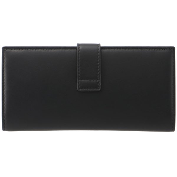 2205220001 2 Ferragamo Long Wallet Bifold Hug Continental Wallet Bill Coin Purse Black