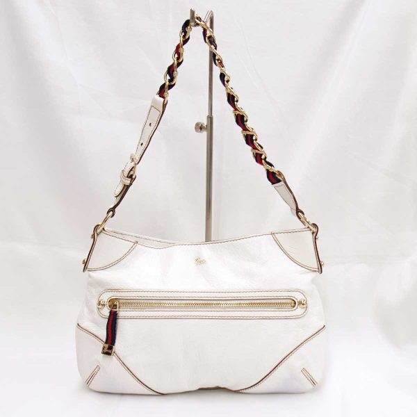 2205230905795t 1 Gucci Sherry Line Chain Shoulder Bag Leather Off White