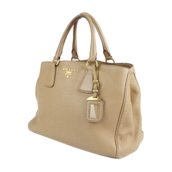 2206013007018 2 Prada VITDAINO Leather Handbag Beige