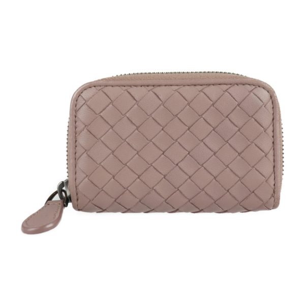 2206033008020 1 Bottega Veneta Intrecciato Leather Coin Case Pink