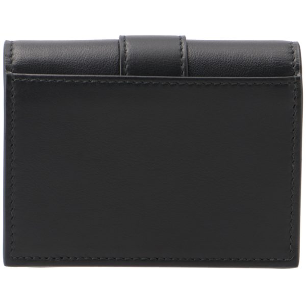 2206330001 2 Ferragamo Wallet Bifold Hug Compact Mini Coin Purse Black