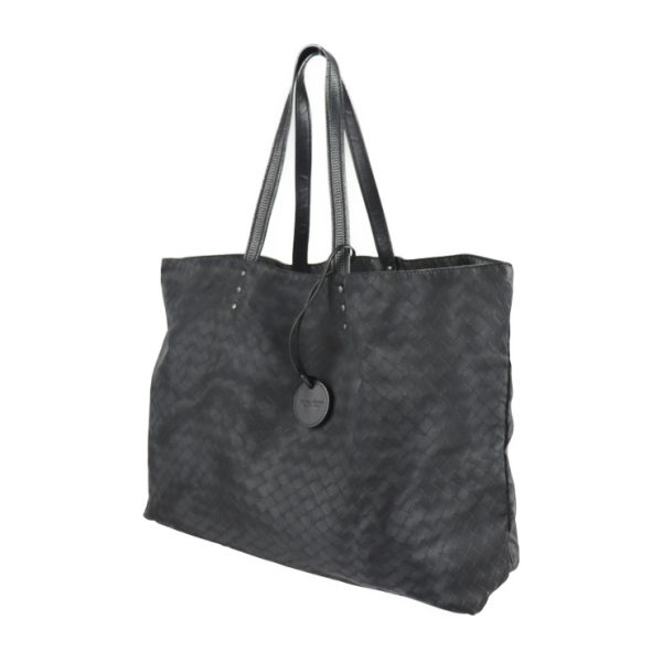 2207023007093 2 Bottega Veneta Intreccio Lusion Nylon Tote Bag Black