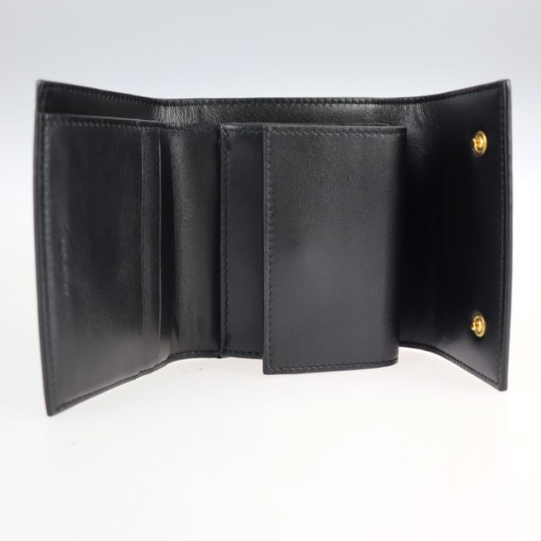 2207083008034 5 Celine Small Trifold Calf Leather Wallet Black