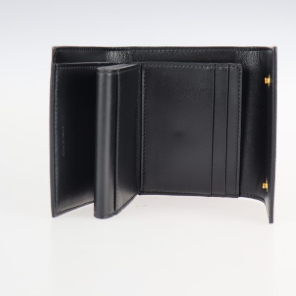 2207083008034 6 Celine Small Trifold Calf Leather Wallet Black