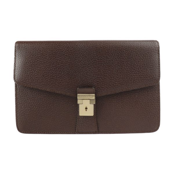 2207113007057 1 Salvatore Ferragamo Leather Clutch Bag Brown