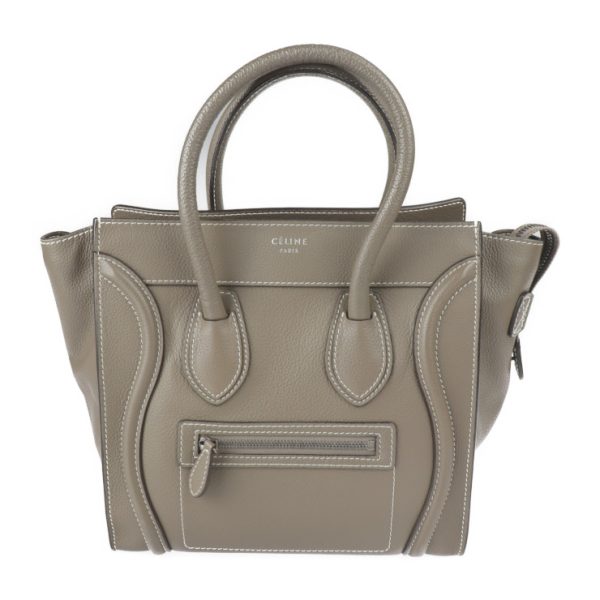 2207122002059 1 Celine Micro Shopper Calfskin Handbag Greige