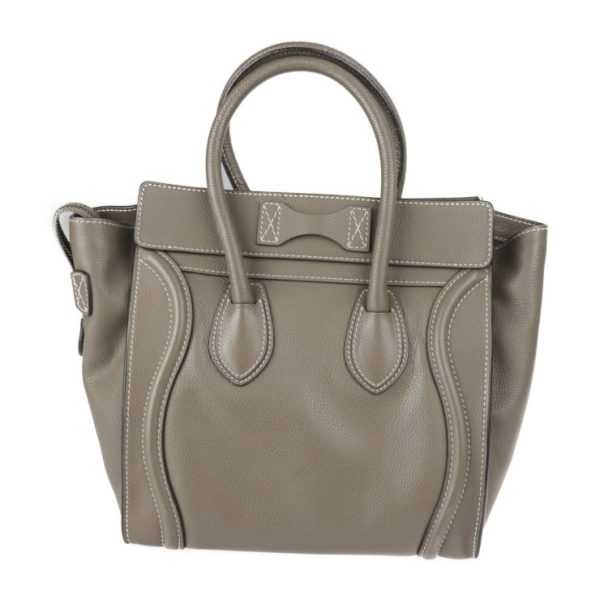 2207122002059 3 Celine Micro Shopper Calfskin Handbag Greige