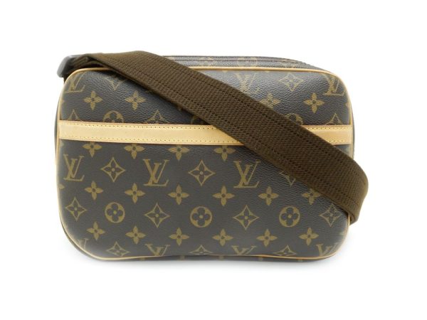 22087202624 06 Louis Vuitton Monogram Reporter PM Shoulder Bag Brown