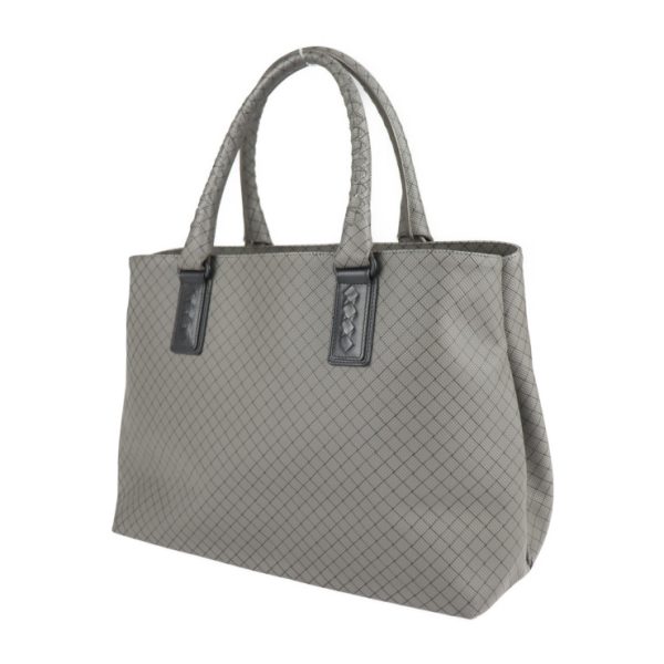 2210023007135 2 Bottega Veneta Marco Polo PVC Tote Bag Gray