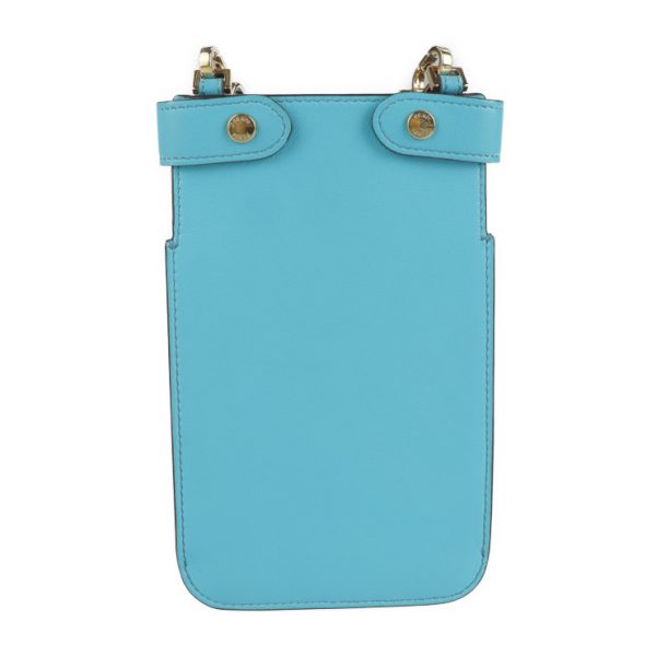 2210043008055 3 Fendi Peekaphone Leather Pouch Blue Smartphone Pouch