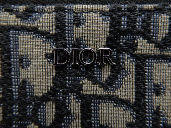 221020tjno7 08 Dior Oblique Jacquard Canvas Calf Leather Bag Beige Black Navy