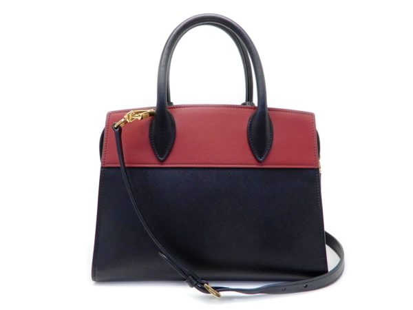 22117203300 02 Prada Saffiano Espianade Saffiano Leather Bag Nero Red