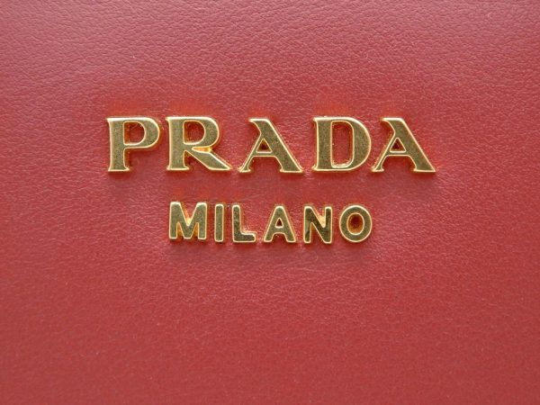 22117203300 13 Prada Saffiano Espianade Saffiano Leather Bag Nero Red