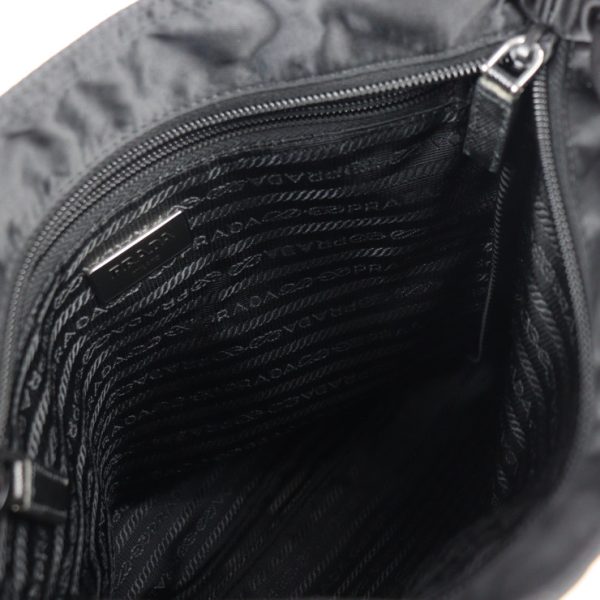 2212013007037 9 Prada Shoulder Nylon Leather Bag Black