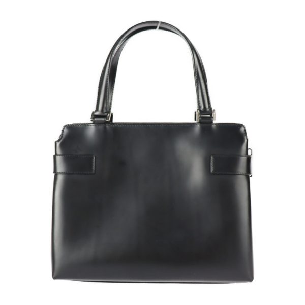 2212093007048 3 Salvatore Ferragamo Gancini Calf Leather Handbag Black