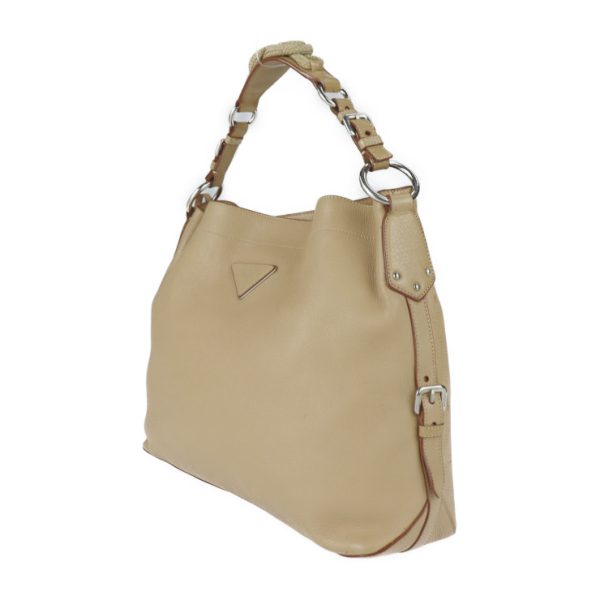 2212093007049 2 Prada Leather Shoulder Bag Beige