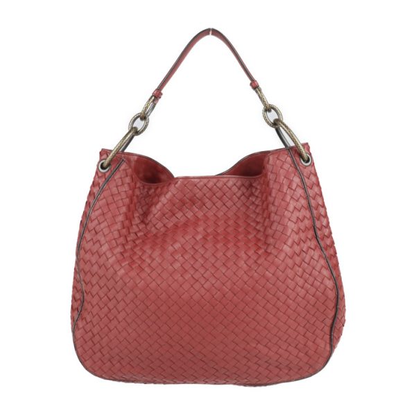 2213013007062 3 Bottega Veneta Intrecciato Leather Shoulder Bag Reddish Brown