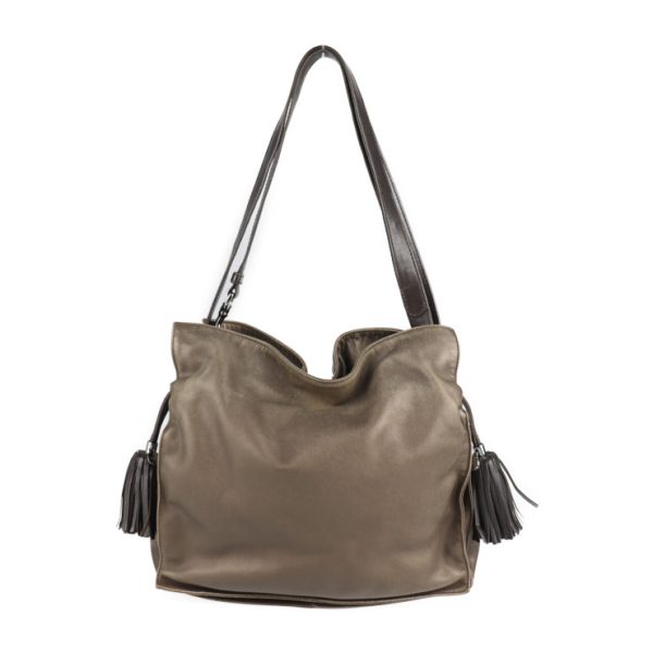 2213013007067 3 Loewe Flamenco Nappa Leather Drawstring Bag Bronze