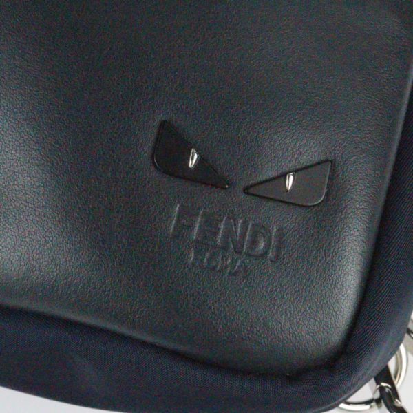 2213063007063 8 Fendi Bag Bugs Nylon Calf Leather Body Bag Navy Black