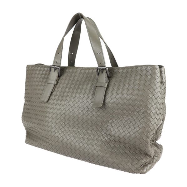 2214023007161 2 Bottega Veneta Intrecciato Leather Tote Bag Gray