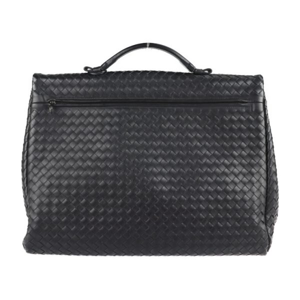 2214023007162 3 Bottega Veneta Intrecciato Leather Briefcase Black