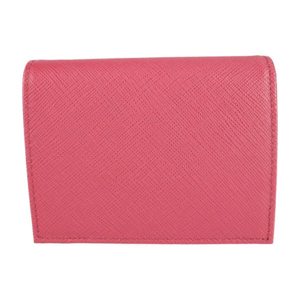 2214043007078 3 Prada SAFFIANO METAL Leather Compact Wallet Pink