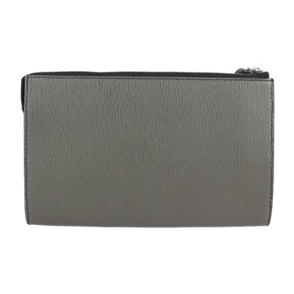 2216013008090 3 Salvatore Ferragamo Leather Clutch Bag Gray