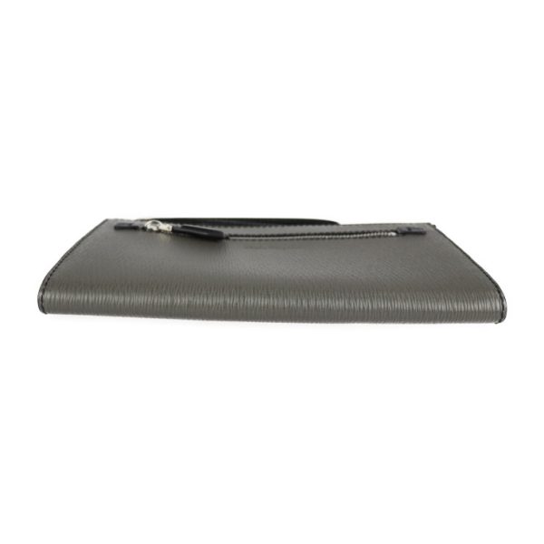 2216013008090 4 Salvatore Ferragamo Leather Clutch Bag Gray